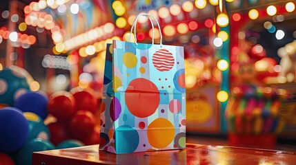 Carnival Booth Paper Bag | Billboard mockup | Landscape mockup