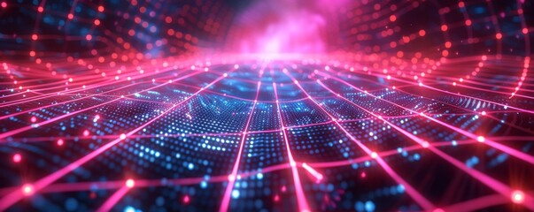 Obraz premium 未来的な光の幾何学模様背景