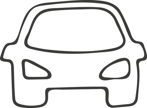 recommend clip art: Hand drawn car icon. Vector illustration, doodle style.
                    