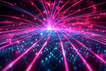 Obraz premium 未来的な光の幾何学模様背景