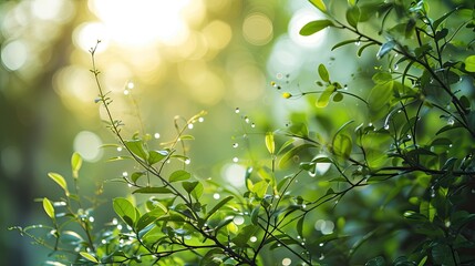 Obraz premium spring meadow with fresh green spring grass