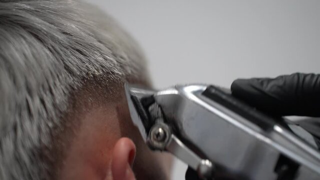 Close-Up Hair Clipper Action