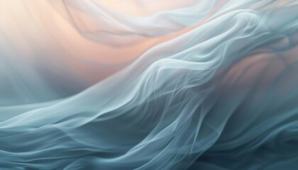 Obraz premium Elegant abstract background featuring flowing, soft, and ethereal fabric-like textures in pastel tones creating a serene visual experience.