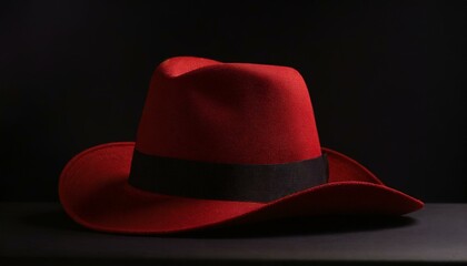 red hat on black