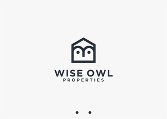 owl house logo design vector silhouette illustration