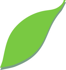 シンプルな緑の葉っぱ