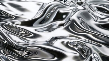 A close-up of a shiny surface in black and white