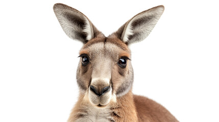 Kangaroo head isolated on white background