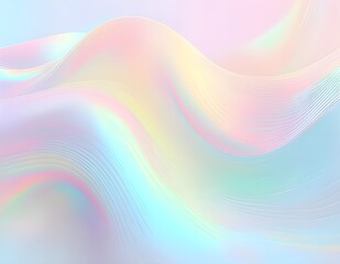 Holographic abstract background in pastel / neon color design