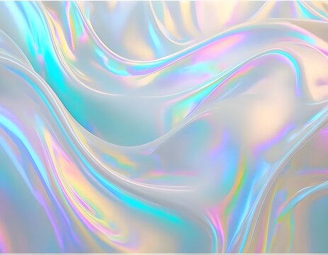 Holographic abstract background in pastel / neon color design