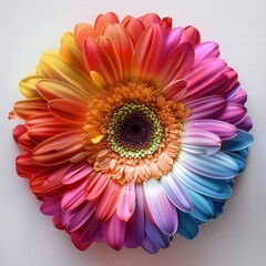 A closeup of a vibrant gerbera daisy with bold col 4 3