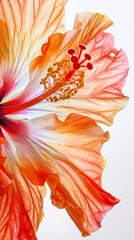 A closeup of a vibrant hibiscus flower with its pe 41 2