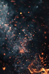 Obraz premium Intense heat and smoke emanating from a blazing fire