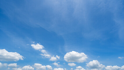 Blue sky with clouds on a clear day