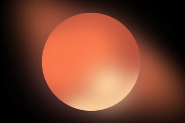 Abstract orange sun light leak effect in film camera. It's beautiful of lens flare with blurred background. There are noise ,  glitch and grains texture.