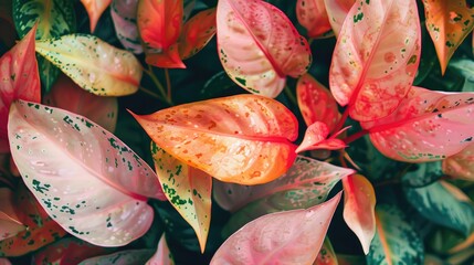 Vivid and stunning hues of aglaonema