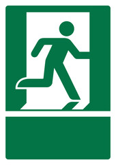 iso emergency and first aid safety signs emergency exit your custom message here portrait size a4/a3/a2/a1