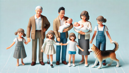 大家族　ミニチュア模型