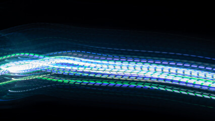 Lightpainting leuchten glow dunkel hintergrund bewegung motion desktop organizer Bunte Schlange Party Feier Fokus lila anstieg fall aufstieg aufsteigen	