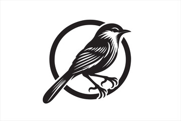 bird silhouette vector style icon illustration