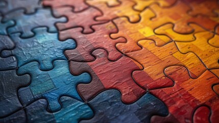 The jigsaw puzzle forms a painting