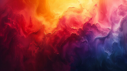 A digital painting of vibrant abstract swirling colors reminiscent of clouds.