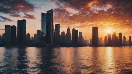 Document the changing light and atmosphere from sunrise to sunset.