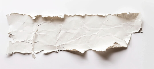 Fototapeta premium Paper Ripped Message Torn Isolated on White Background