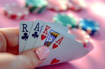 playing cards and chips