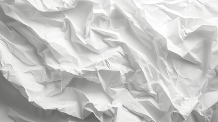 Obraz premium Texture of wrinkled white paper sheet