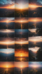 Document the changing light and atmosphere from sunrise to sunset.