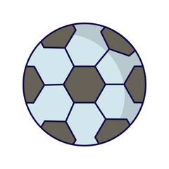 Fototapeta premium soccer ball icon with white background vector stock illustration