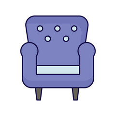 armchair icon with white background vector stock illustration