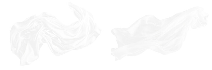 Obraz premium white textile silk isolated