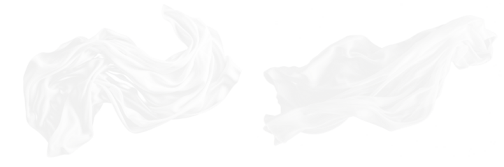 white textile silk isolated