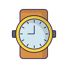 wrist watch icon with white background vector stock illustration