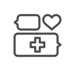 Fototapeta premium Healthcare and medicine related icon outline and linear vector. 