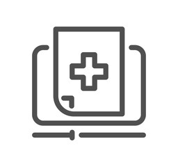 Obraz premium Healthcare and medicine related icon outline and linear vector. 