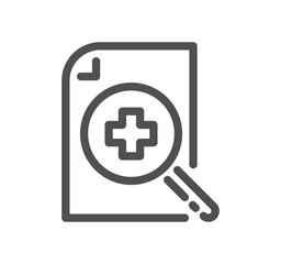 Healthcare and medicine related icon outline and linear vector.

