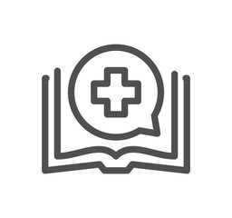 Healthcare and medicine related icon outline and linear vector.

