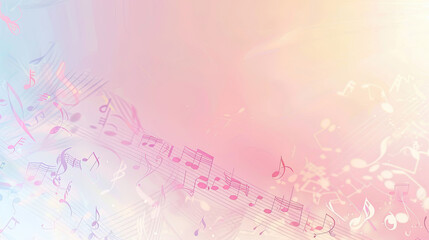 Colorful abstract musical notes background