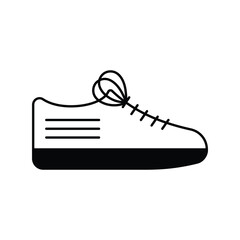 sneakers icon with white background vector stock illustration