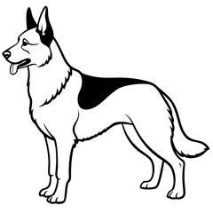 Vector illustration of a dog