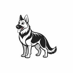 Vector illustration of a dog