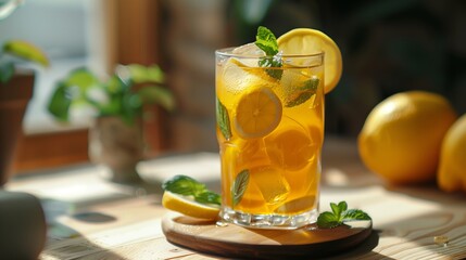 Fototapeta premium Lemon ice tea