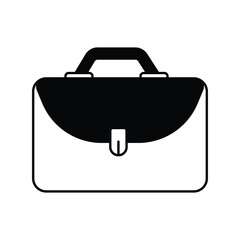 briefcase icon with white background vector stock illustration