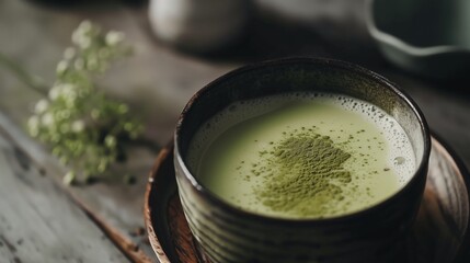 Matcha milk tea
