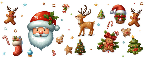 Christmas seamless pattern with a set of winter comfort elements. Festive packaging.