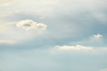 sunset over the clouds