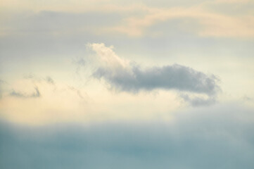 sunset over the clouds